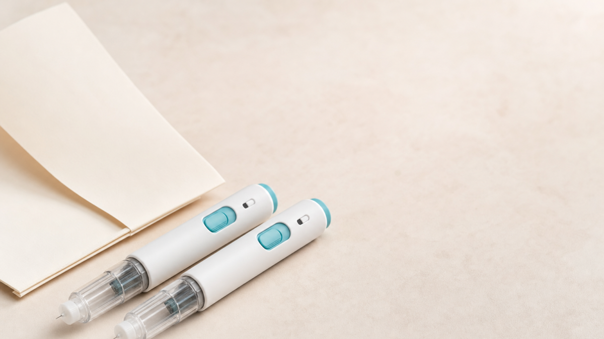 Unbranded [pillar-drug-class] injection pen on a neutral background — WeightLossInjections.com editorial hero
