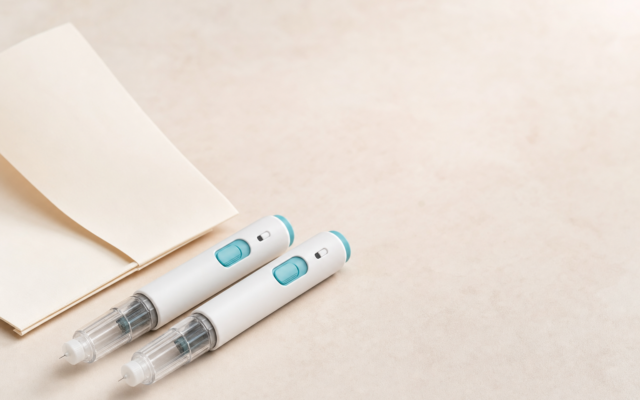 Unbranded [pillar-drug-class] injection pen on a neutral background — WeightLossInjections.com editorial hero
