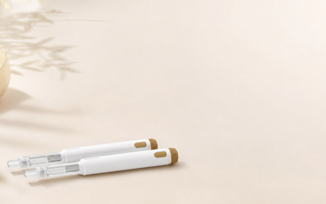Unbranded [pillar-drug-class] injection pen on a neutral background — WeightLossInjections.com editorial hero