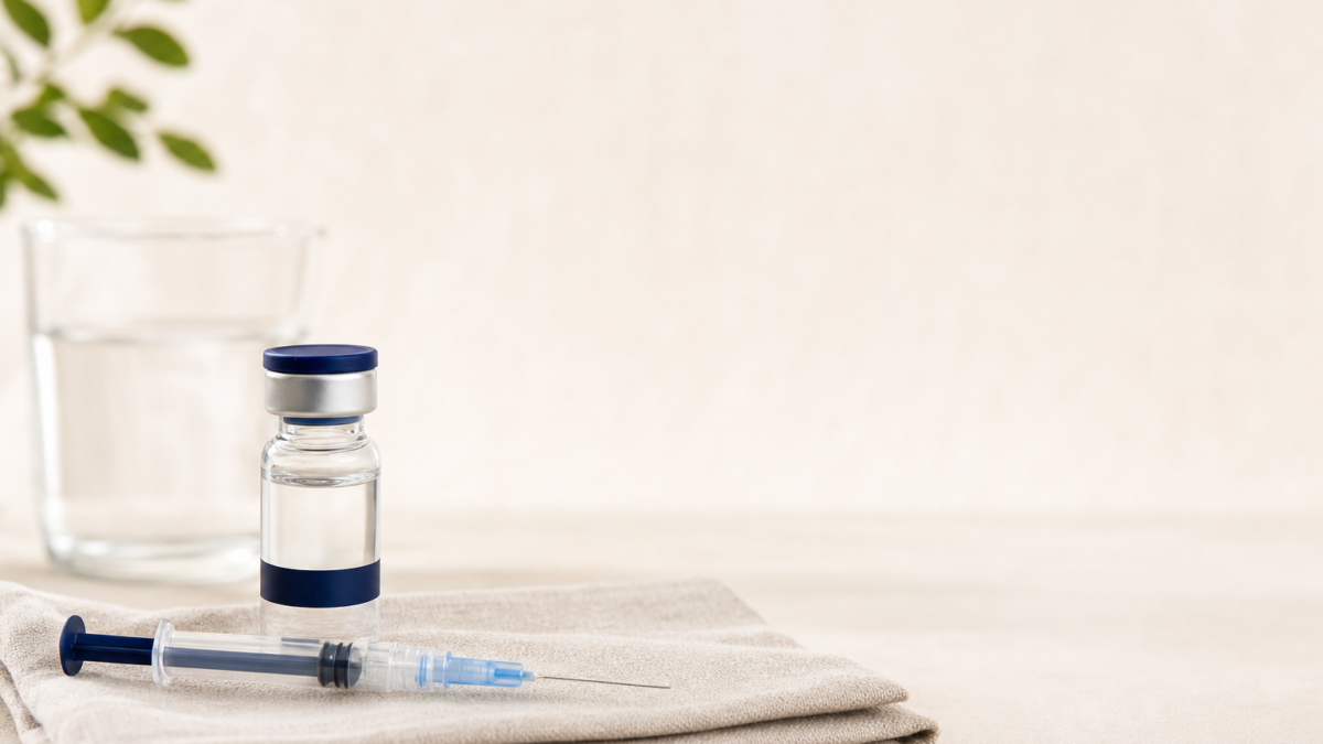 Unbranded [pillar-drug-class] injection pen on a neutral background — WeightLossInjections.com editorial hero